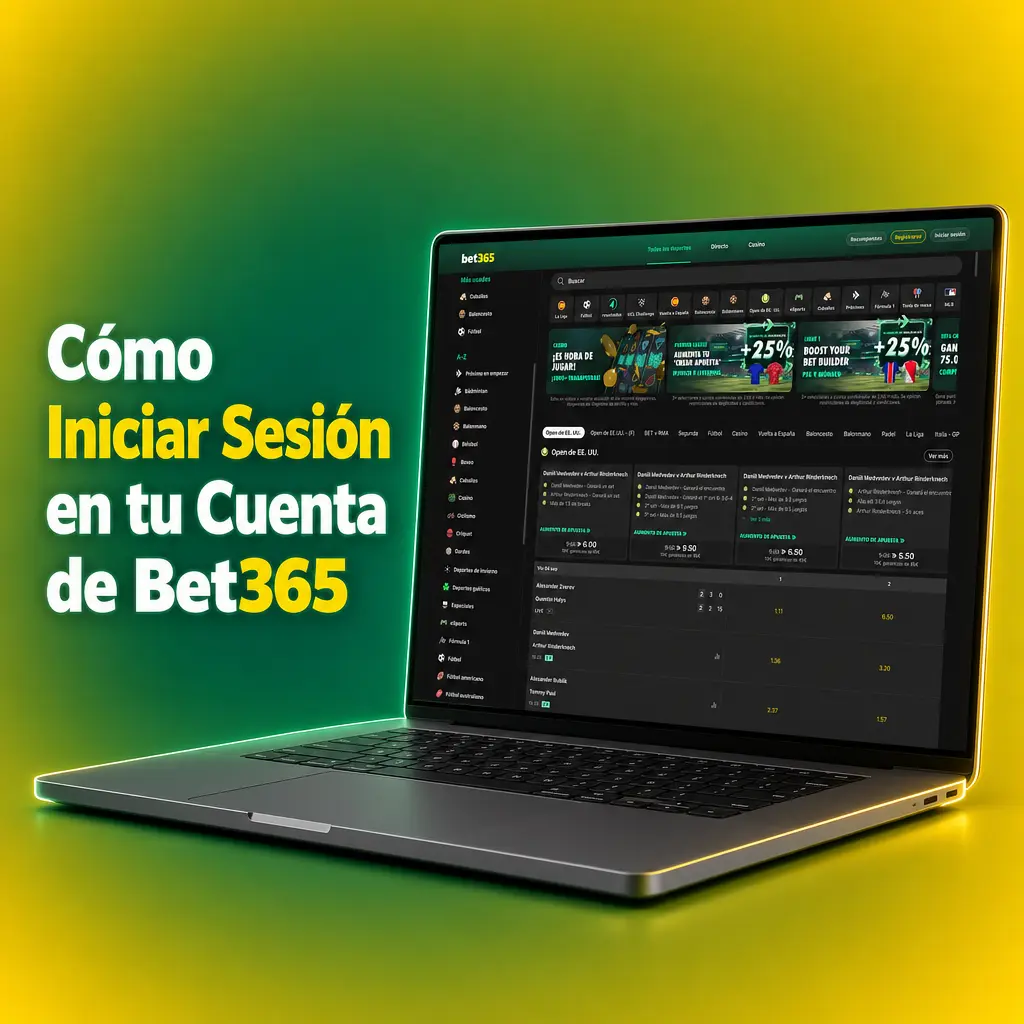 Pasos para iniciar sesión en Bet365: ingresá usuario y contraseña, verificá el acceso y consultá tu saldo desde el panel principal.