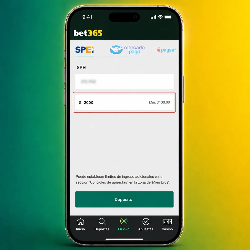 Pasos para depositar en Bet365 Argentina: elegir método de pago, ingresar monto y confirmar la operación desde el panel de usuario.